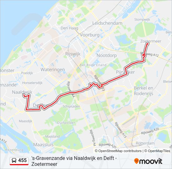455 Bus Line Map