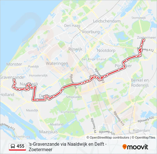 455 Bus Line Map