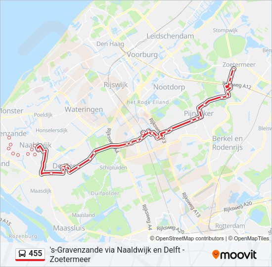 455 Bus Line Map
