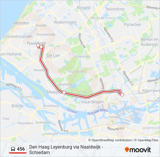 456 Bus Line Map
