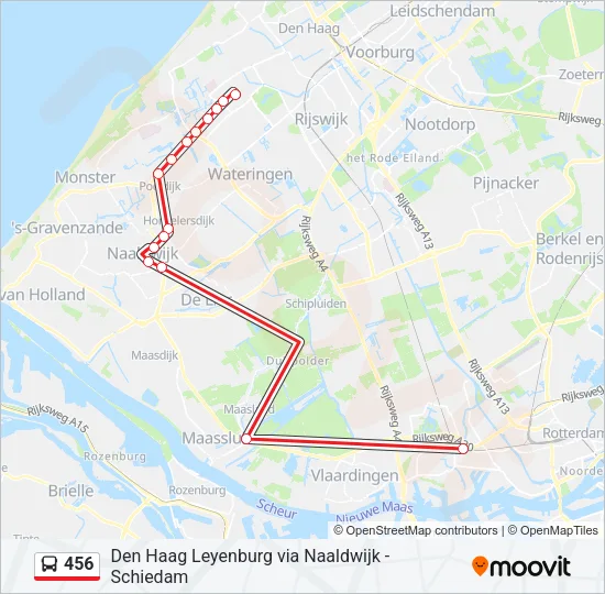 456 Bus Line Map