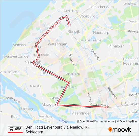 456 Bus Line Map