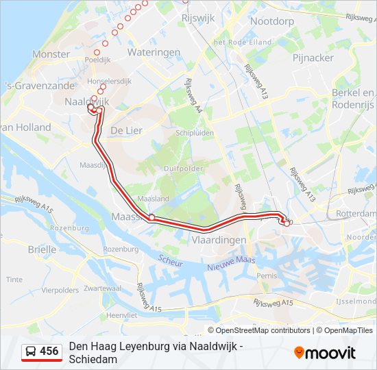 456 Bus Line Map