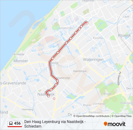 456 Bus Line Map