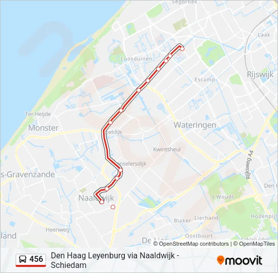456 Bus Line Map