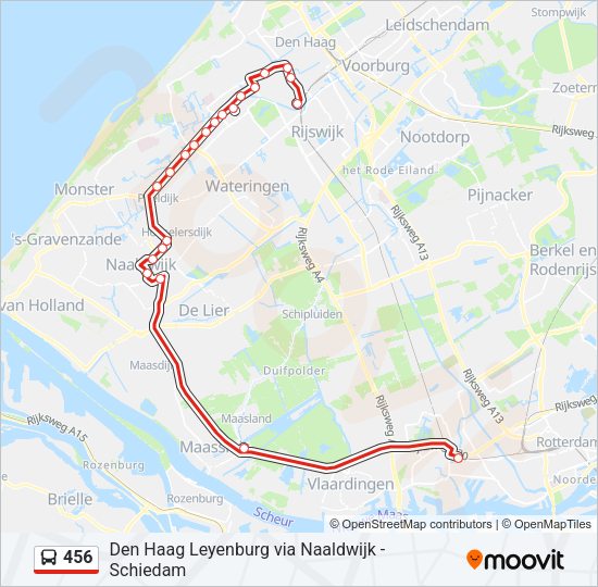 456 Bus Line Map