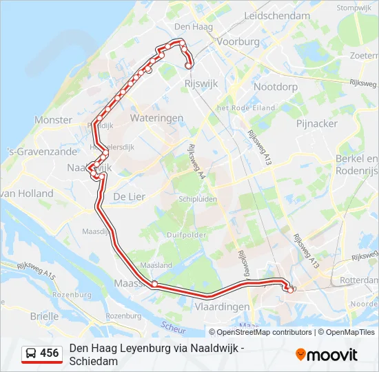456 Bus Line Map