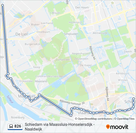 826 Bus Line Map