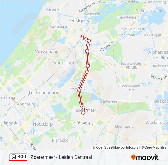 400 Bus Line Map
