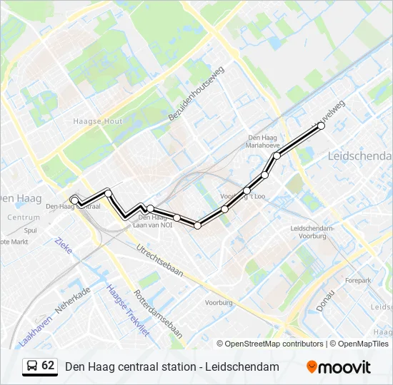 62 Bus Line Map