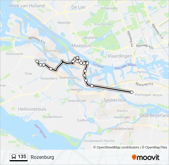 135 Bus Line Map