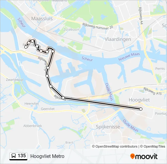 135 Bus Line Map