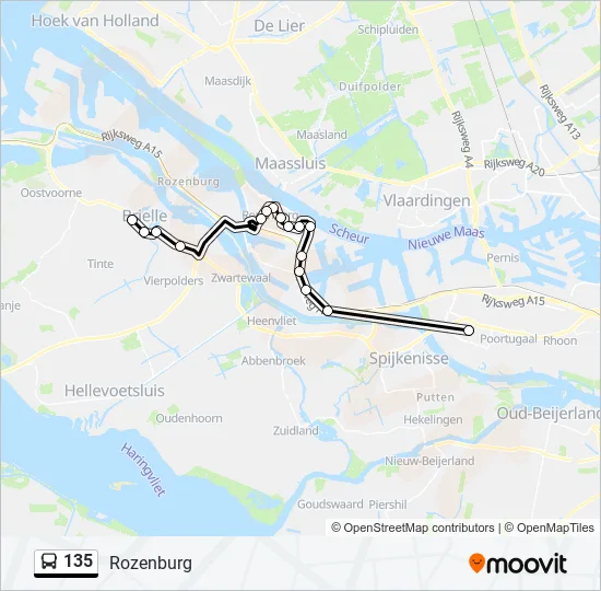 135 Bus Line Map