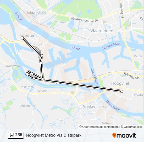 235 Bus Line Map