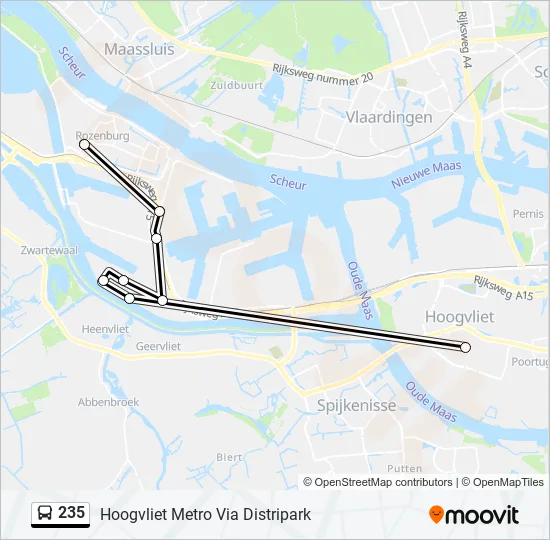 235 Bus Line Map