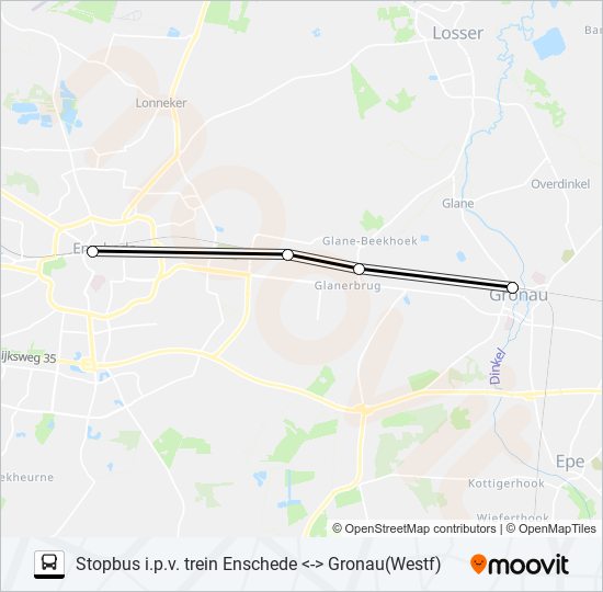 STOPBUS I.P.V. TREIN  Line Map