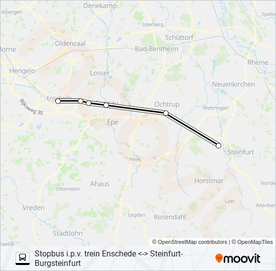 STOPBUS I.P.V. TREIN  Line Map