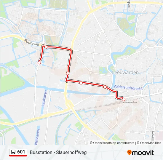 601 Bus Line Map