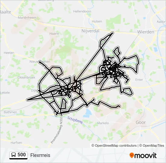 500 Bus Line Map