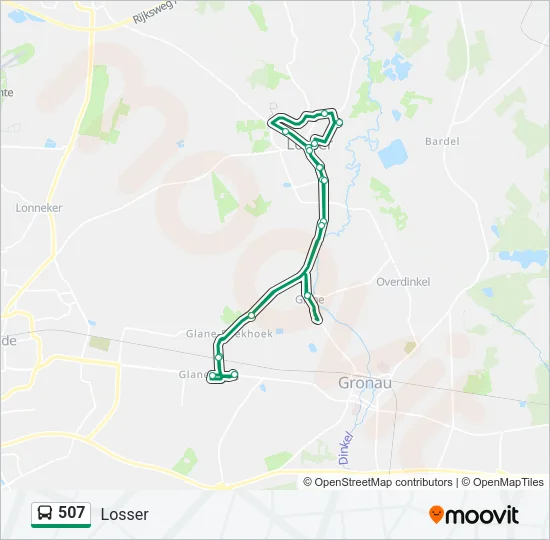 507 Bus Line Map