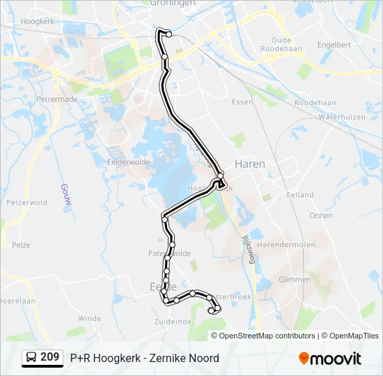 209 Bus Line Map