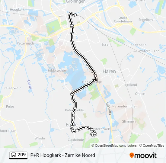 209 Bus Line Map