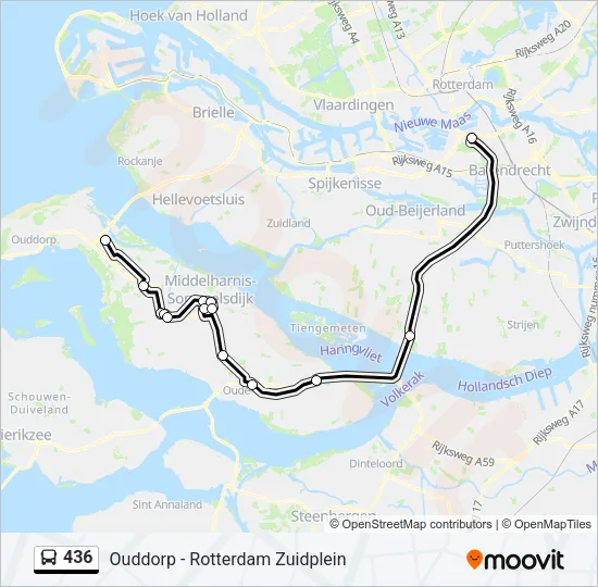 436 Bus Line Map