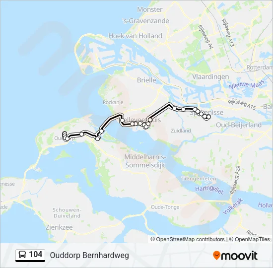 104 Bus Line Map