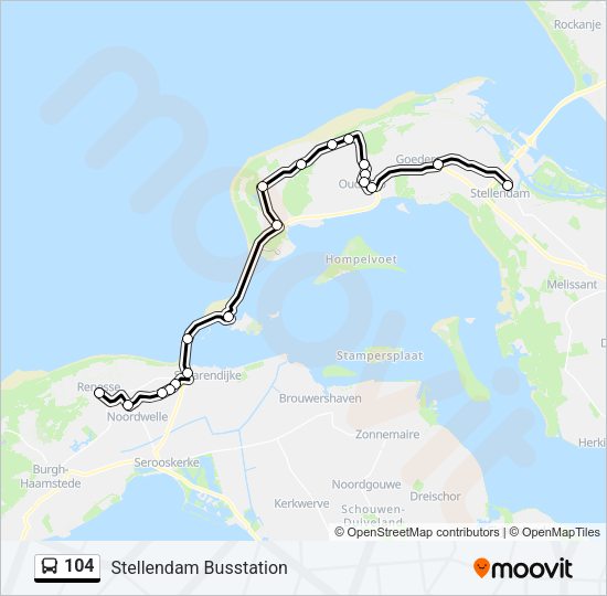 104 Bus Line Map