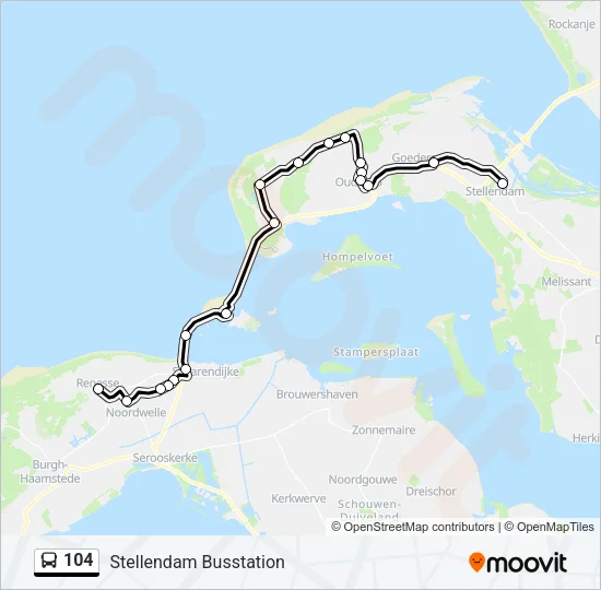 104 Bus Line Map