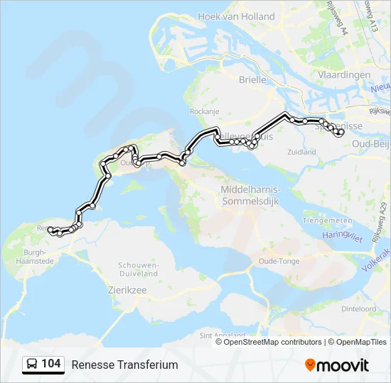 104 Bus Line Map