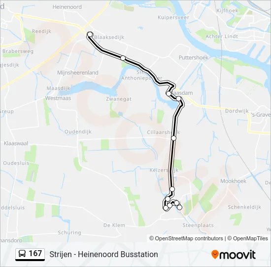167 Bus Line Map