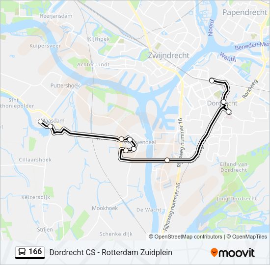 166 Bus Line Map