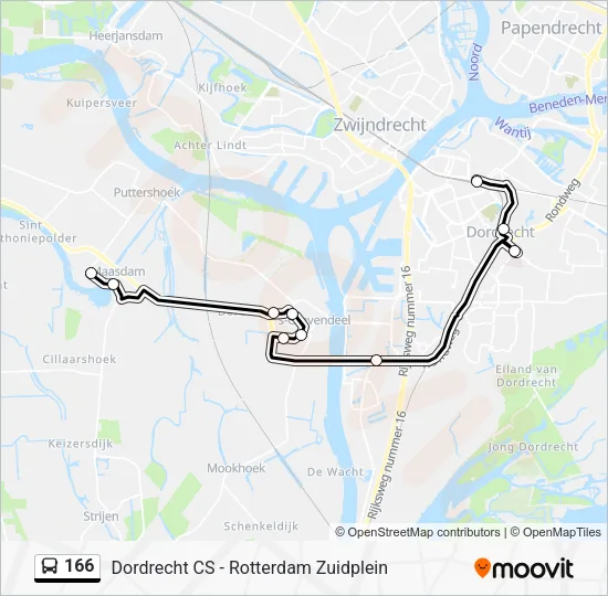 166 Bus Line Map