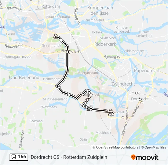 166 Bus Line Map