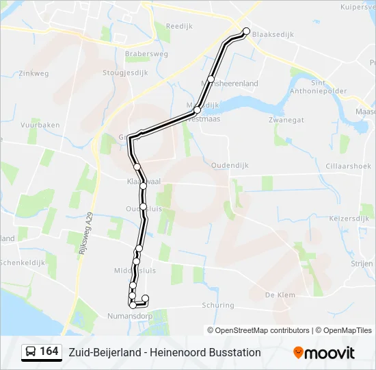 164 Bus Line Map