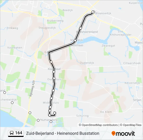 164 Bus Line Map