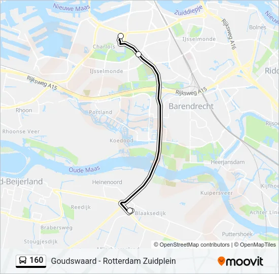 160 Bus Line Map
