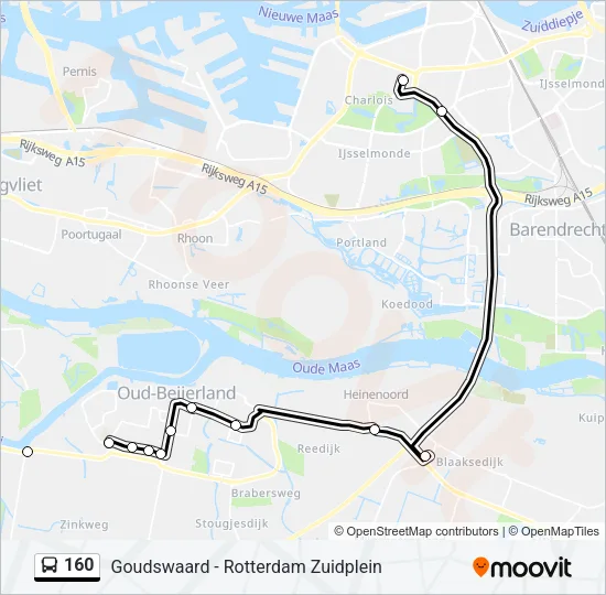 160 Bus Line Map