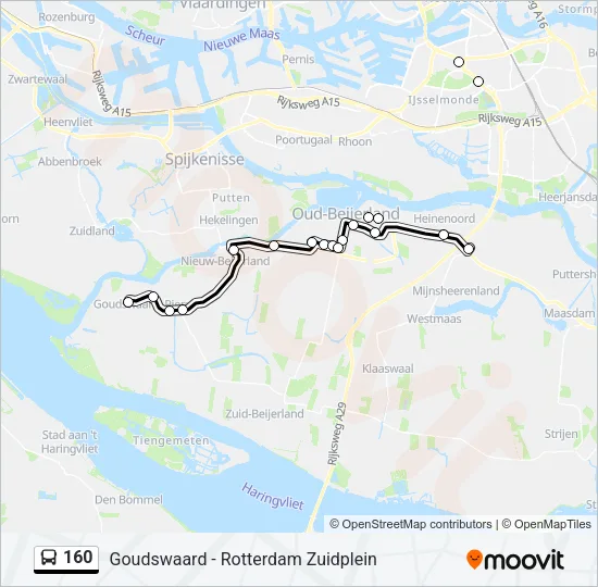 160 Bus Line Map