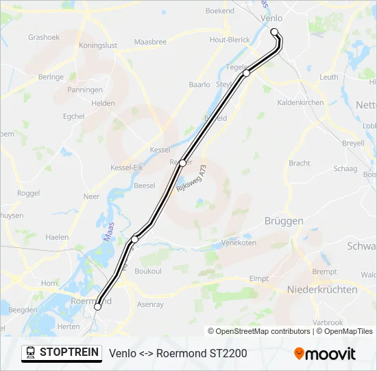 STOPTREIN Train Line Map