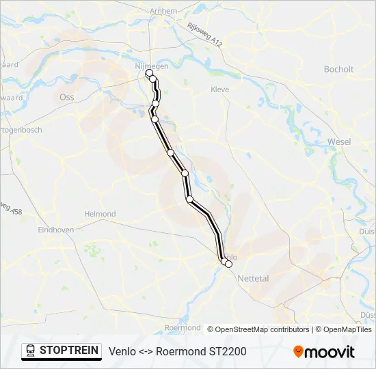 STOPTREIN Train Line Map