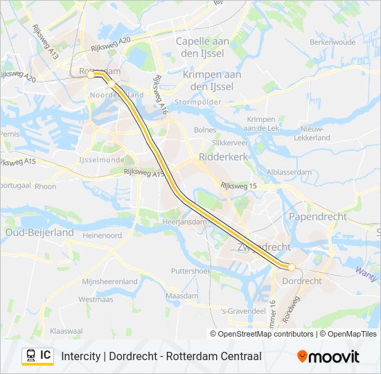 IC Train Line Map