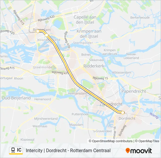 IC Train Line Map