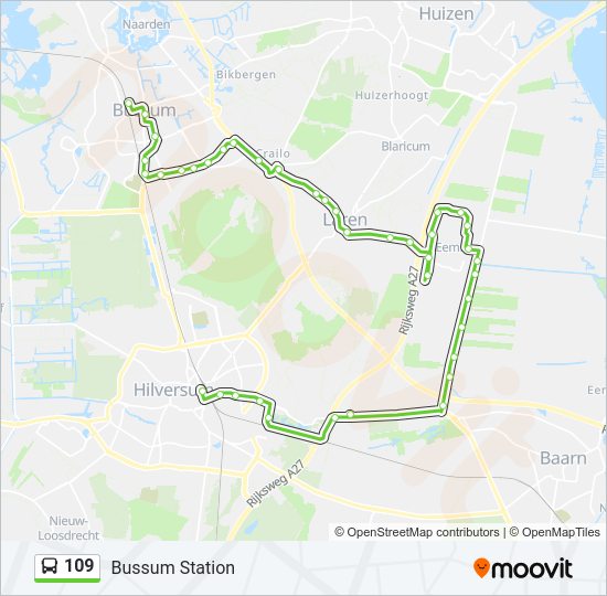 109 Bus Line Map