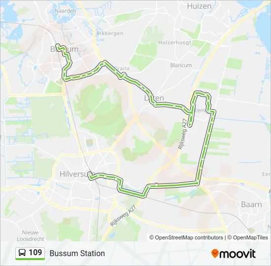 109 Bus Line Map