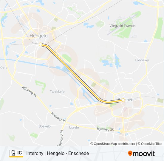 IC Train Line Map
