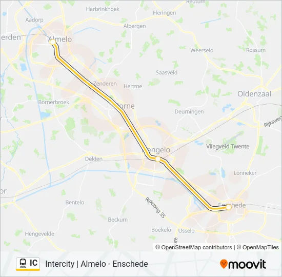 IC Train Line Map