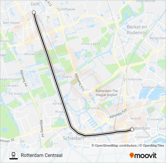 SNELBUS I.P.V. TREIN Train Line Map