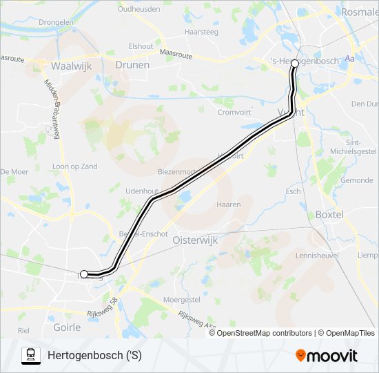 SNELBUS I.P.V. TREIN Train Line Map